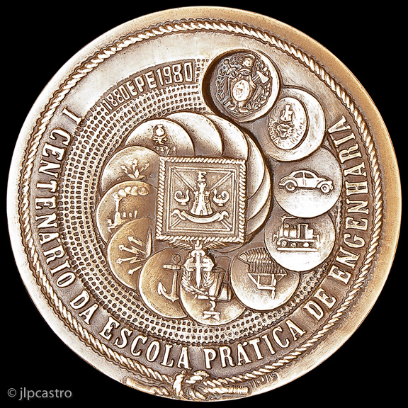 medal epe, centenário, anverso, 80