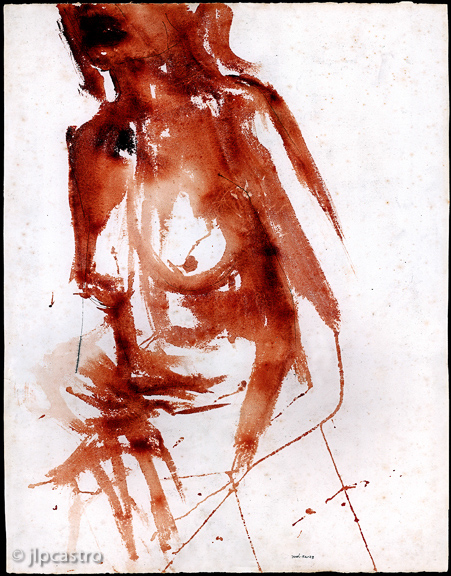 mulher, tronco de frente, esbal, 73